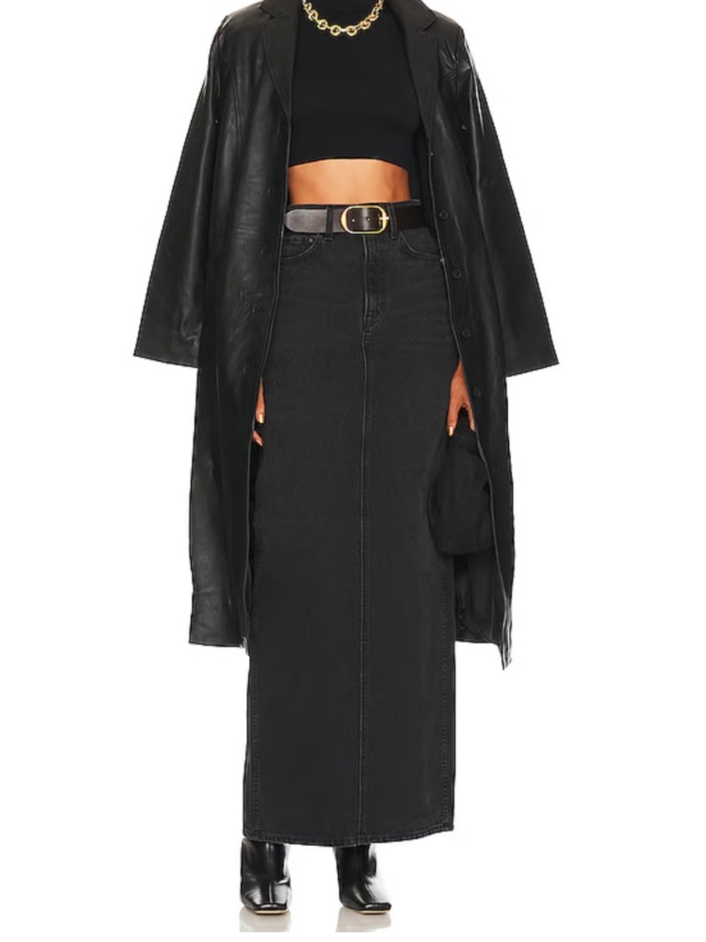 GRLFRND Amara Maxi Pencil Skirt with Back Slit size 25